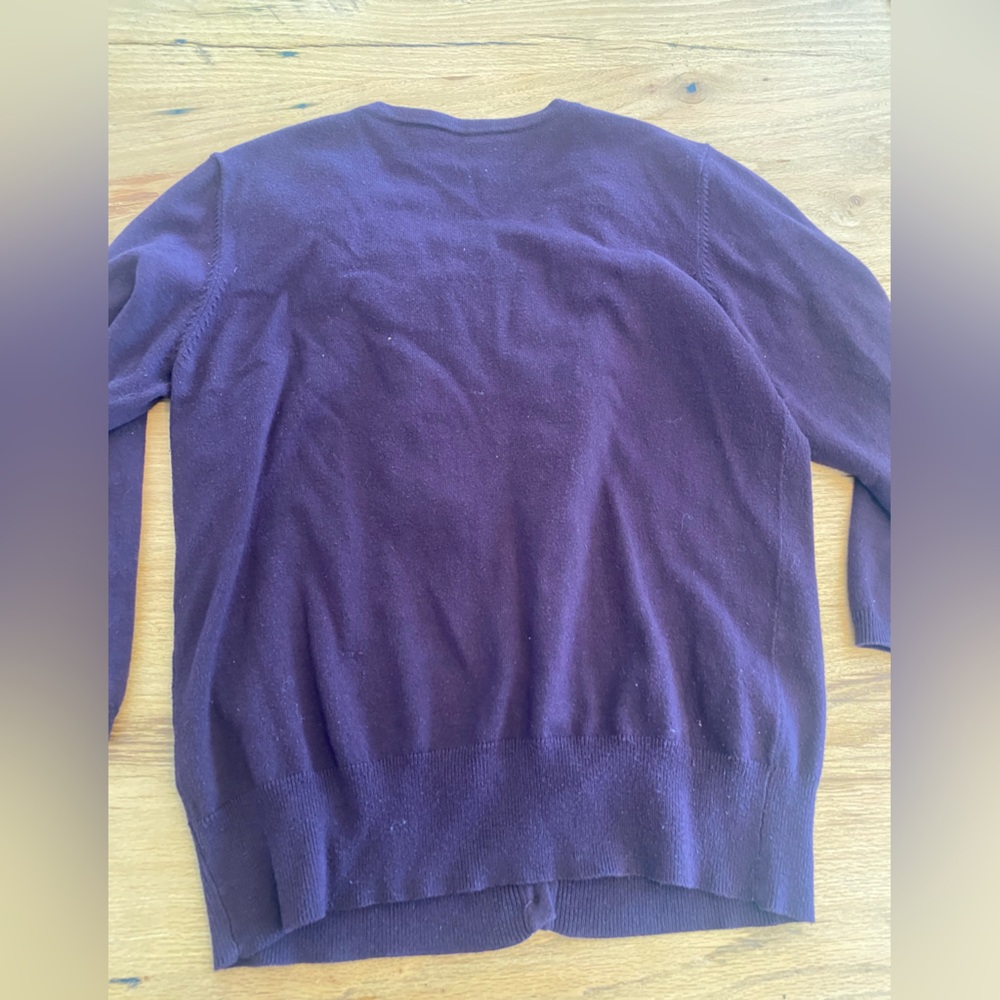 Tracy‎ M Deep Purple Ruffle Cardigan - Picture 9 of 9